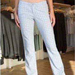 Blue plaid pants from brandy Melville!